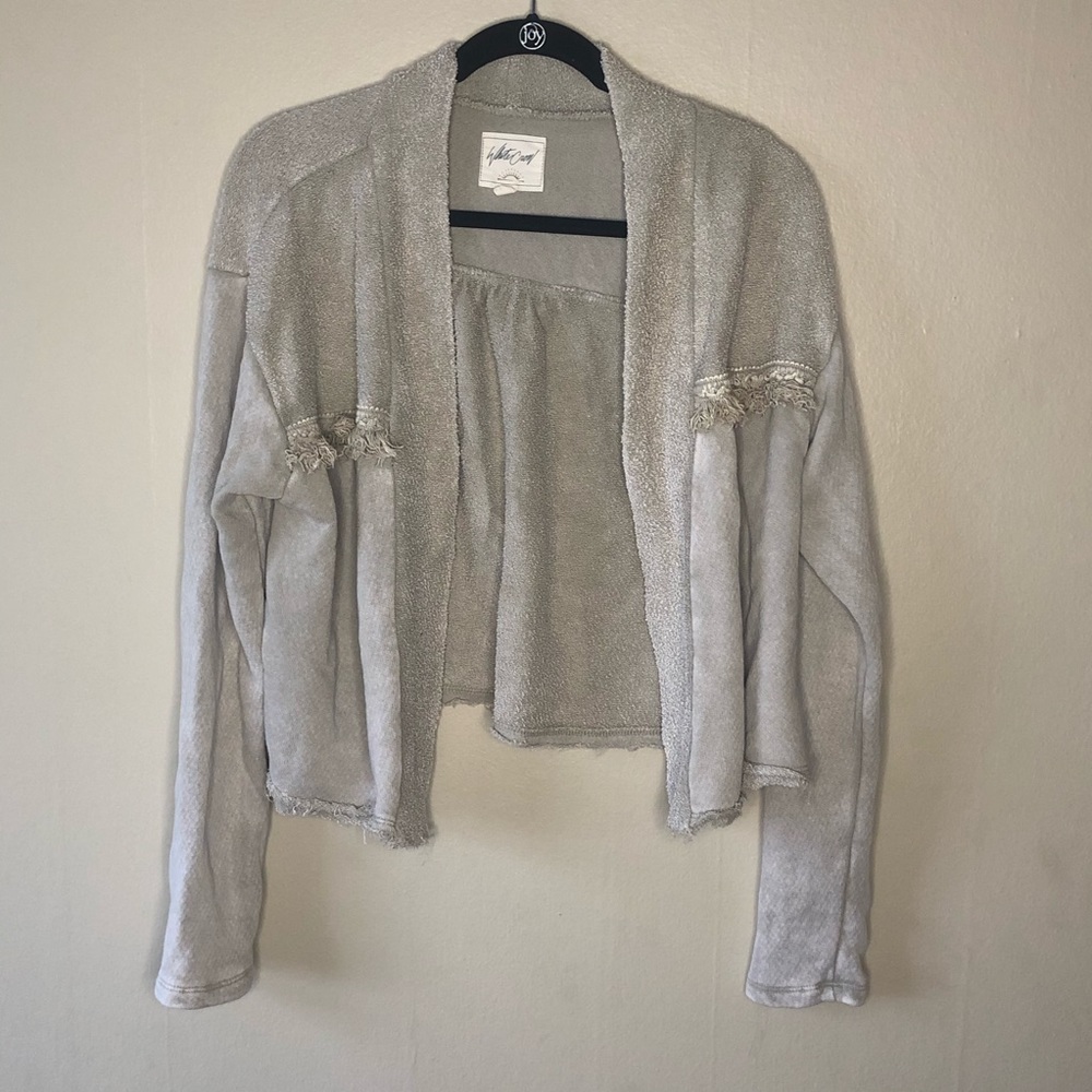 Cream Fringe Cardigan Small